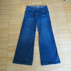 PAIGE trouser wide leg jeans blue denim 27